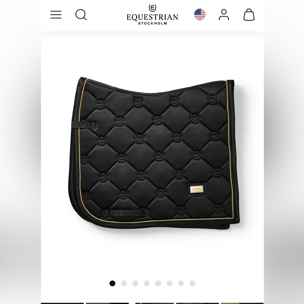 Equestrian Stockholm Black Gold Dressage Pad - NWOT